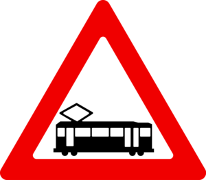 תמרור 128 רכבת מקומית חוצה