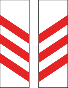 תמרור 130 מפגש מסילת ברזל במרחק של 300 מטר