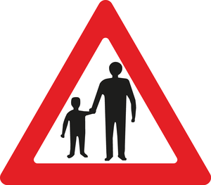 תמרור 136 הולכי רגל בקרבת מקום