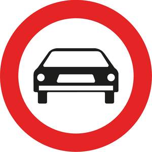 תמרור 408 אסורה כניסה לרכב מנועי