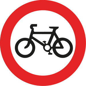 תמרור 412 אסורה הכניסה לאופניים