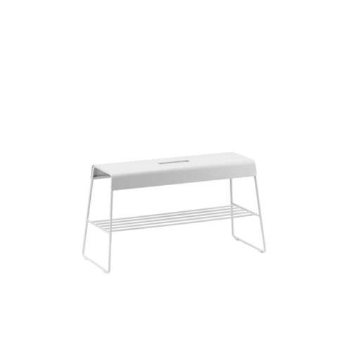 ספסל עם מדף A Bench - אפור סופט