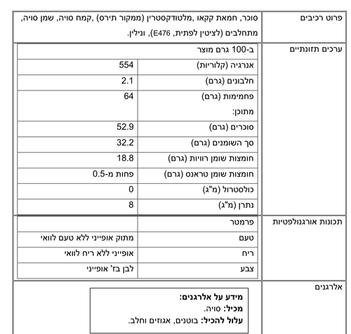 שוקולד לבן פרווה 5 ק
