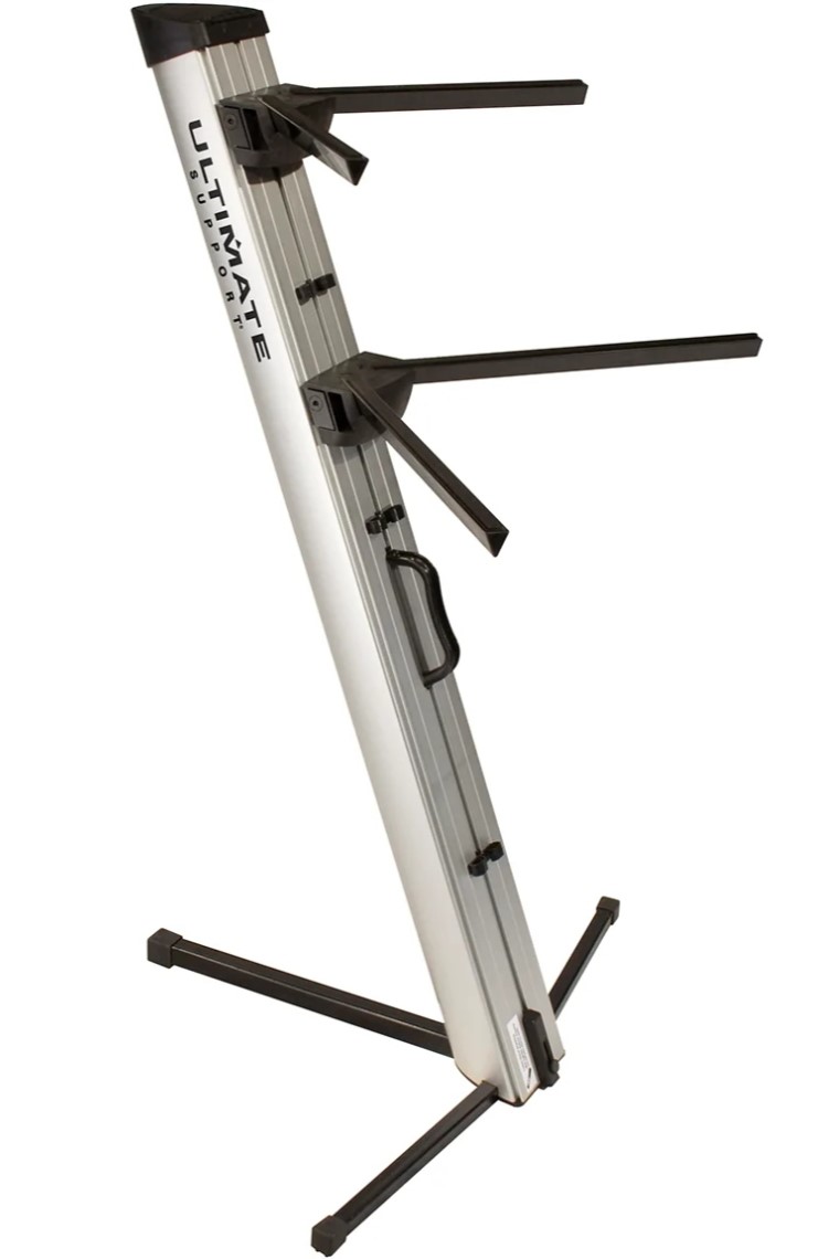 Ultimate Support Apex AX-48 Pro Silver Column Keyboard Stand