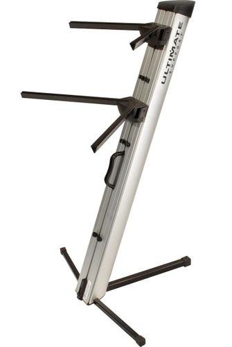 זוית נוספת Ultimate Support Apex AX-48 Pro Silver Column Keyboard Stand