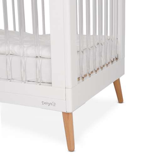 מיטת תינוק דייניז הילס לבן/אקריל – Dainy’s Hills™ Baby Bed White/acrylic 120×60 cm