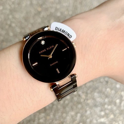 Anne Klein AK/1018RGBK קרמיקה שיבוץ יהלום לנשים