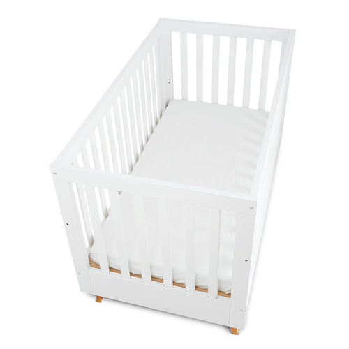 מיטת תינוק דייניז מייסון לבן/עץ – Dainy’s Maison™ Baby Bed White/Wood 130×70 cm
