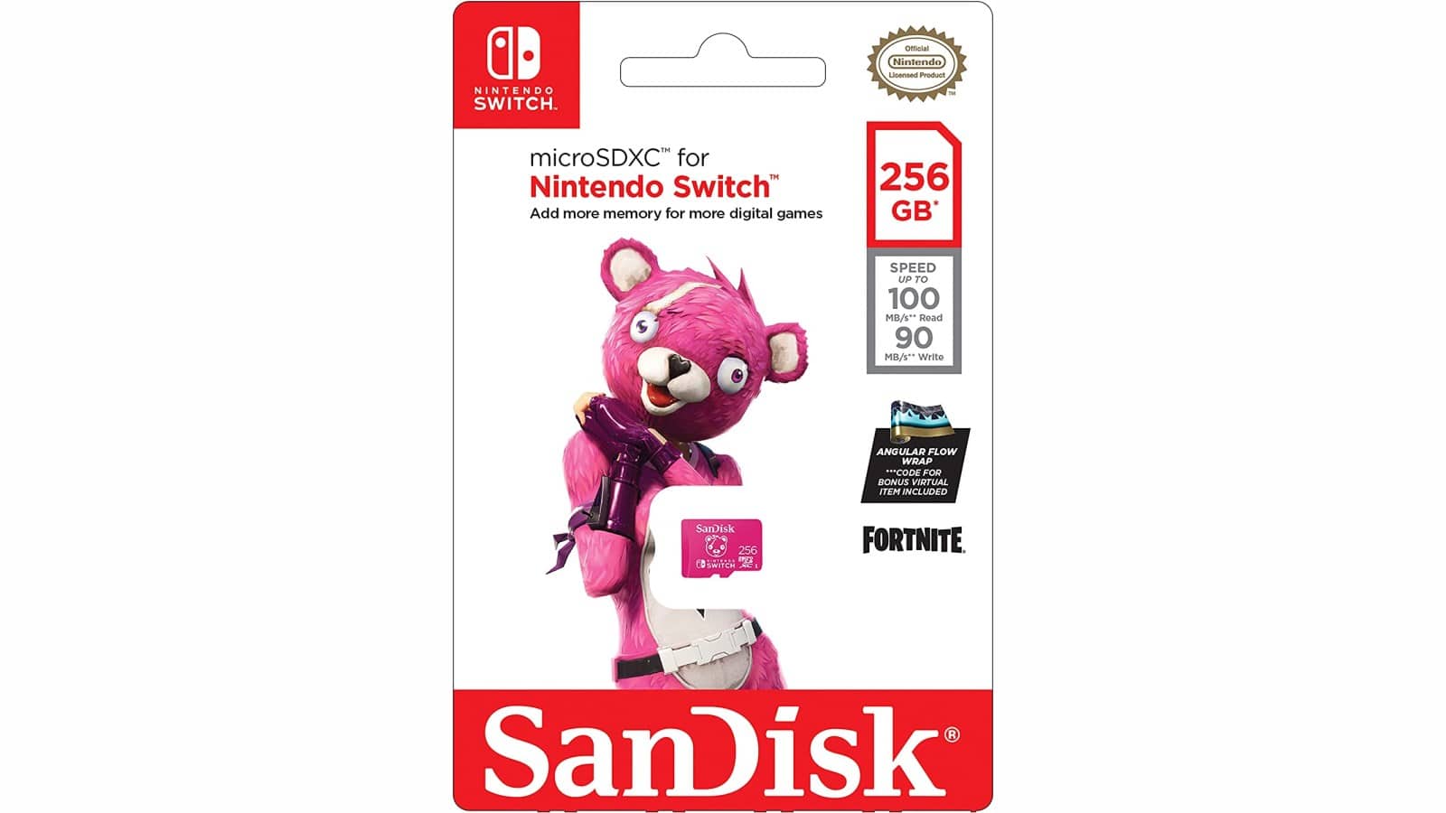 כרטיס זכרון SanDisk SDSQXAO-256GGN6Z ל Nintendo Switch - בנפח 256GB