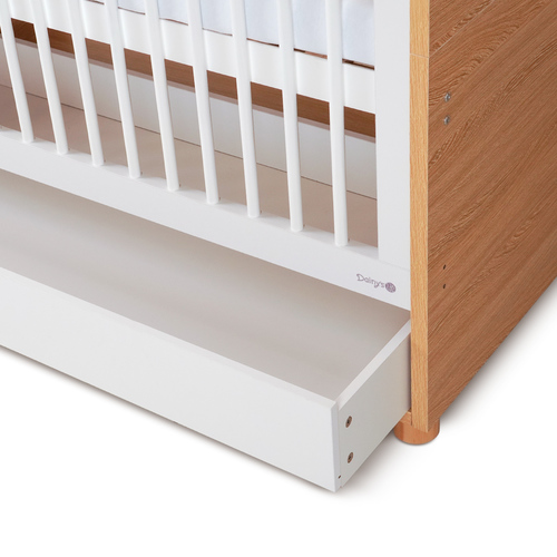 מיטת תינוק דייניז קורי לבן/עץ – Dainy’s Corry™ Baby Bed White/Wood 130×70 cm