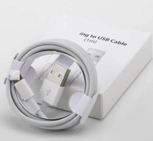  10 יחידות כבל USB איכותי לאייפון באורך 2m מתאים לכל האייפונים החדשים מאושר אפל צבע לבן