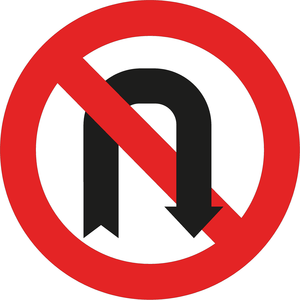 תמרור 430 אסורה פנית פרסה לימין