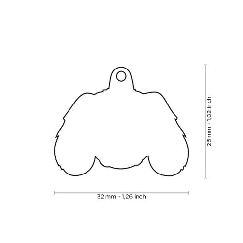 תג שם לכלב קאווליר קינג שחור לבן מיי פמילי | MY FAMILY