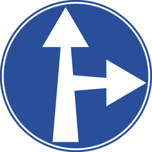 תמרור 201 סע ישר או ימינה