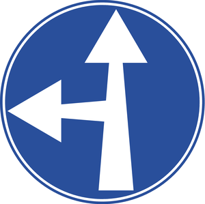 תמרור 202 סע ישר או שמאלה