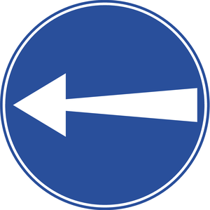 תמרור 205 סע שמאלה פנה לפני התמרור