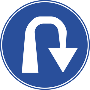 תמרור 211 סע בפניית פרסה ימינה