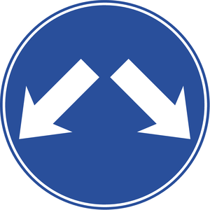 תמרור 213 עבור את המקום המסומן מימין או משמאל