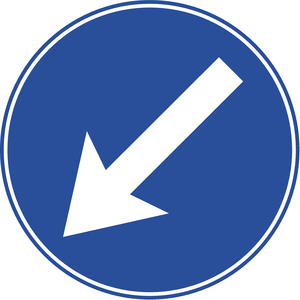 תמרור 215 עבור את המקום המסומן מצדו השמאלי