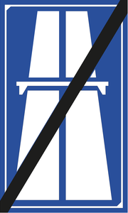 תמרור 217 קצה דרך מהירה