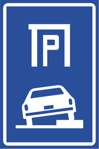 תמרור 627 מותרת החניה על המדרכה לרכב שמשקלו  הכולל המותר עד 2200 קג, בהתאם למסומן