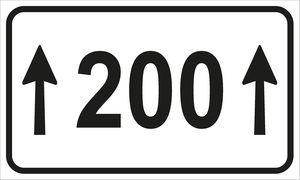 תמרור 631 לאורך הקטע שלפניך במטרים, יחול האמור בתמרור שמעליו