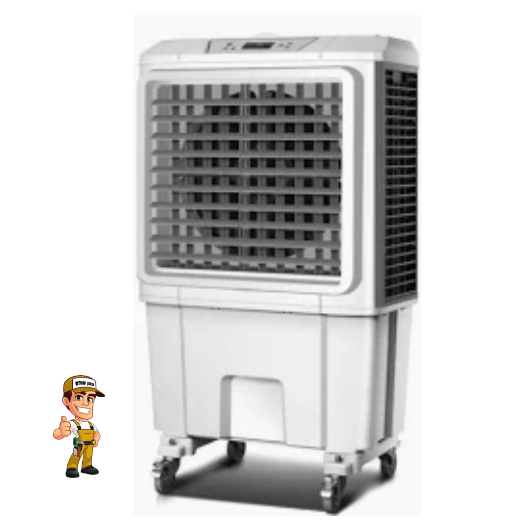 מצנן אוויר KRAUSS KR-6000 ‏150W עם מיכל 50 ליטר וספיקת אוויר 6,000 מ"ק/שעה