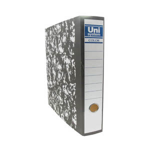 קלסר פוליו שחור/לבן גב 8 קרטון UNI (20)