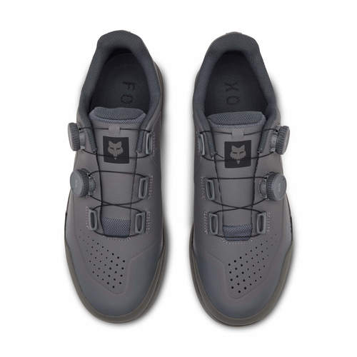 נעלי רכיבה פוקס פלאט אפור - FOX UNION FLAT BOA SHOE V24