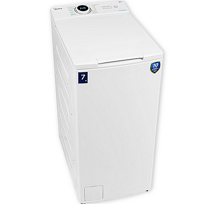 מכונת כביסה פתח עליון 7 ק''ג Midea מידאה MF100T70B/W-IL