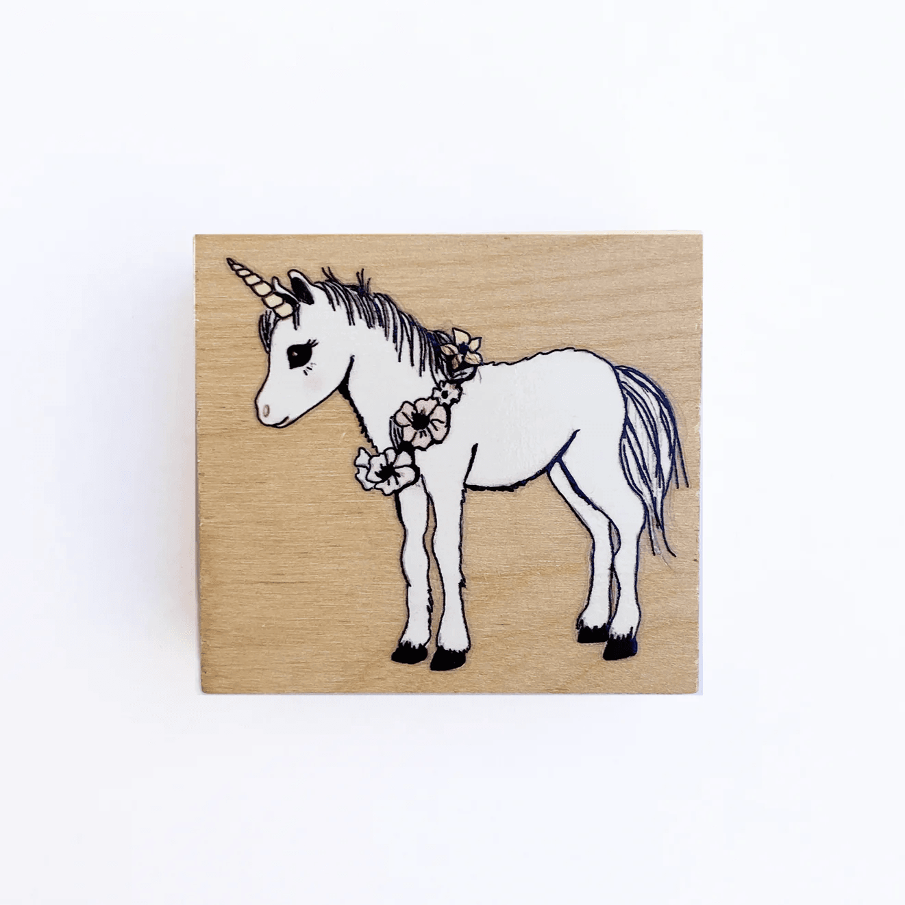 חותמת עץ - Unicorn