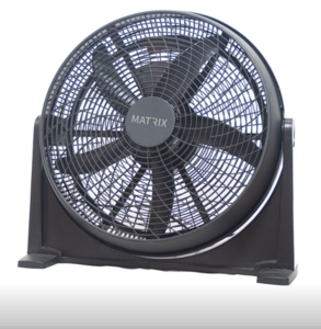 מאוורר ריצפתי 100W "20 צבע שחור 5 להבים MATRIX