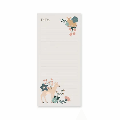 נוטפד רשימות - A deer and a bunny notepad