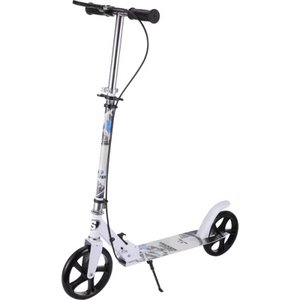קורקינט גדול כולל מעצור יד (גלגל 200 מ"מ ) לבן SKATER CLASSIC SCOOTER PRO