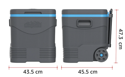 צידנית קשיחה מבודדת על גלגלים 30L