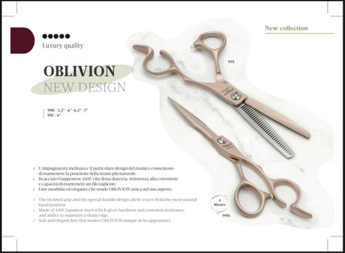 מספריי תספורת מקצועיים HENBOR OBLIVION LINE 990/5.5