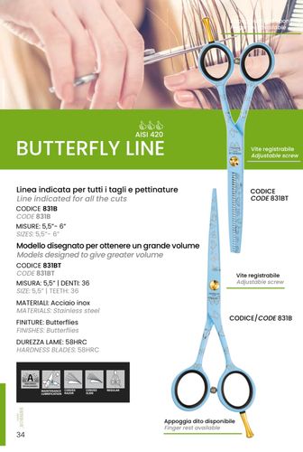 מספריי תספורת מקצועיים HENBOR 831B 5.5