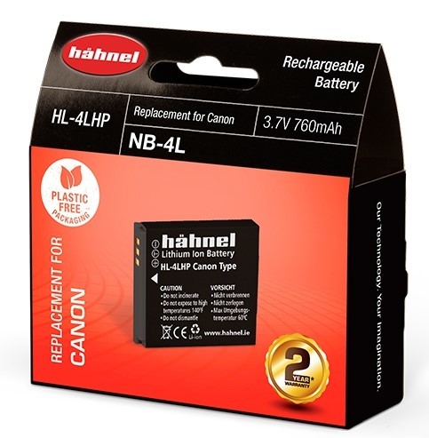 סוללה חליפית למצלמה Canon NB-4L Hahnel