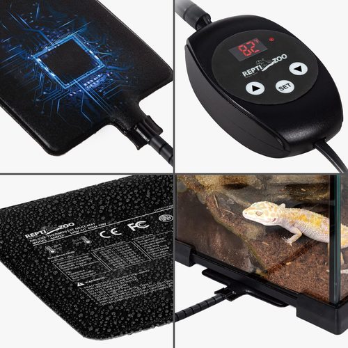 פלטת חימום דילוקס REPTIZOO עם טרמוסטט