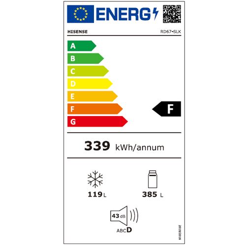 מקרר ‏מקפיא עליון Hisense RD67SLK\BK\WK ‏520 ‏ליטר כסוף\שחור\לבן הייסנס