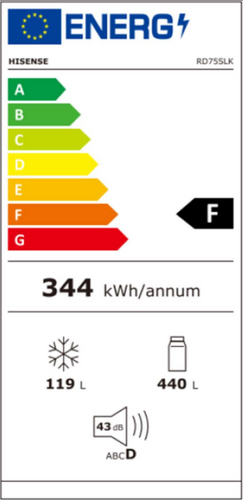 מקרר ‏מקפיא עליון Hisense RD75-SLK נפח 559 ליטר נירוסטה הייסנס