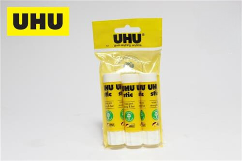 מארז 3 יחידות דבק סטיק 8 גרם UHU