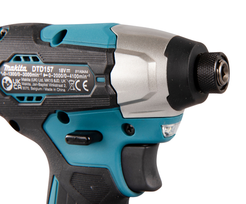 מברגת אימפקט 18V נטענת 140 N/m גוף MAKITA DTD157Zמברגת אימפקט 18V נטענת 140 N/m גוף MAKITA DTD157Z