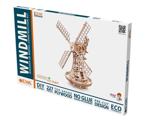 פאזל תלת מימדי מכני מעץ - תחנת קמח ECO-WOOD