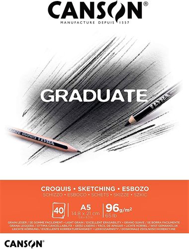 בלוק נייר קנסון 96 גרם לרישום GRADUATE SKETCH (מגוון גדלים)