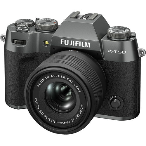 מצלמה Fujifilm X-T50 kit 15-45mm (Charcoal Silver)