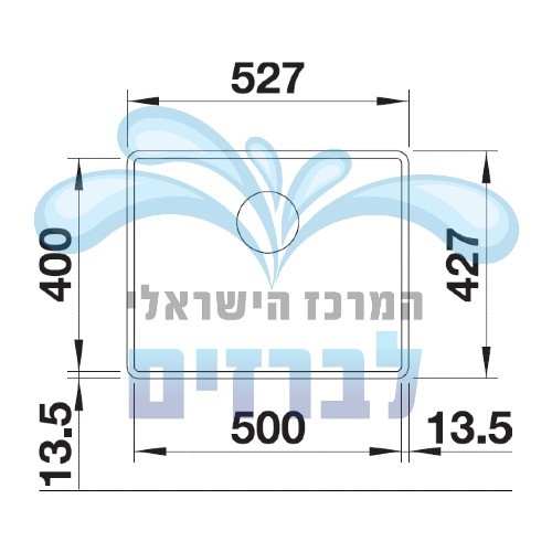 BLANCO | כיור מטבח בלנקו סבליין BLANCO SUBLINE 500-F | רוק גריי | יבואן רשמי - ניגא