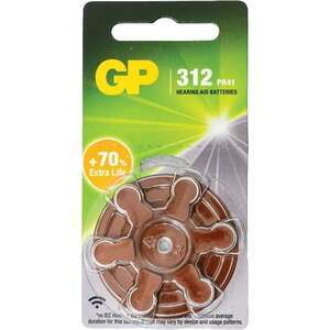 6 סוללות למכשיר שמיעה במארז GP ZA312 
