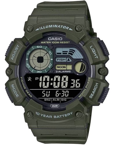 CASIO WS-1500H-3B שעון דייג ומצב ירח חדש