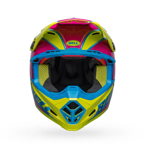  קסדה לאופנוע BELL MOTO 9S FLEX צהוב/ורוד/תכלת V2024